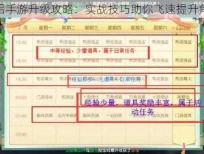 神雕侠侣手游升级攻略：实战技巧助你飞速提升角色等级