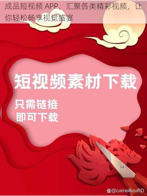 成品短视频 APP,汇聚各类精彩视频,让你轻松畅享视觉盛宴